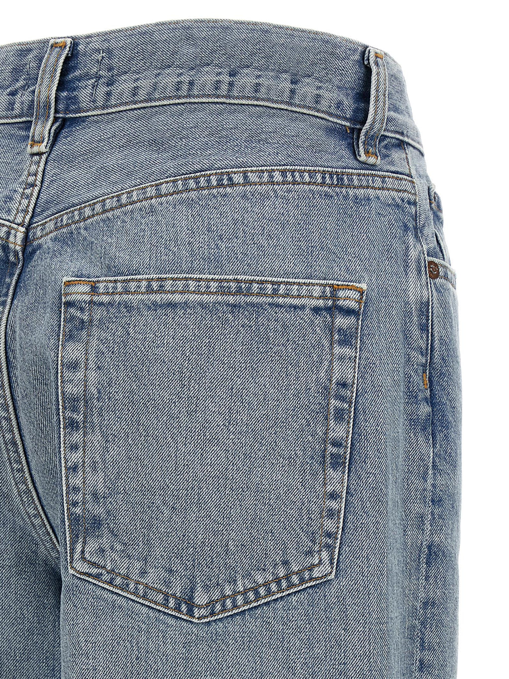 Agolde Blue Cotton Straight-Leg Jeans
