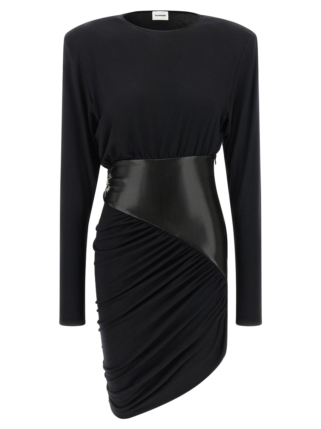 The Andamane Black Viscose Short Dress