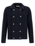 Brunello Cucinelli Blue Cashmere Cardigan