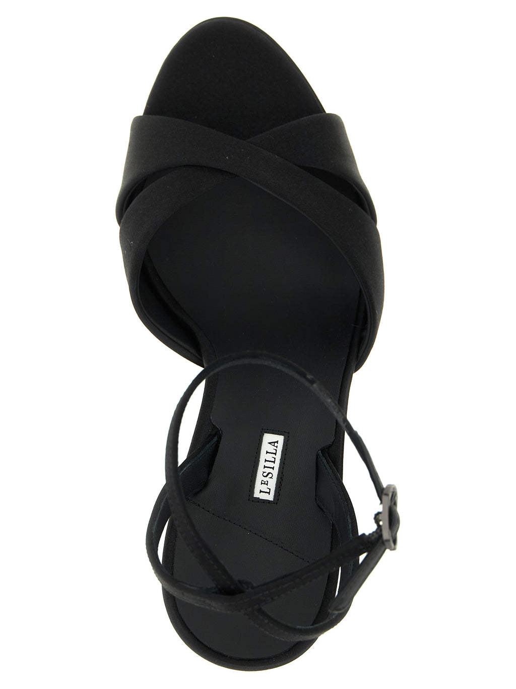 LE SILLA Black Viscose Stiletto Heel Sandals