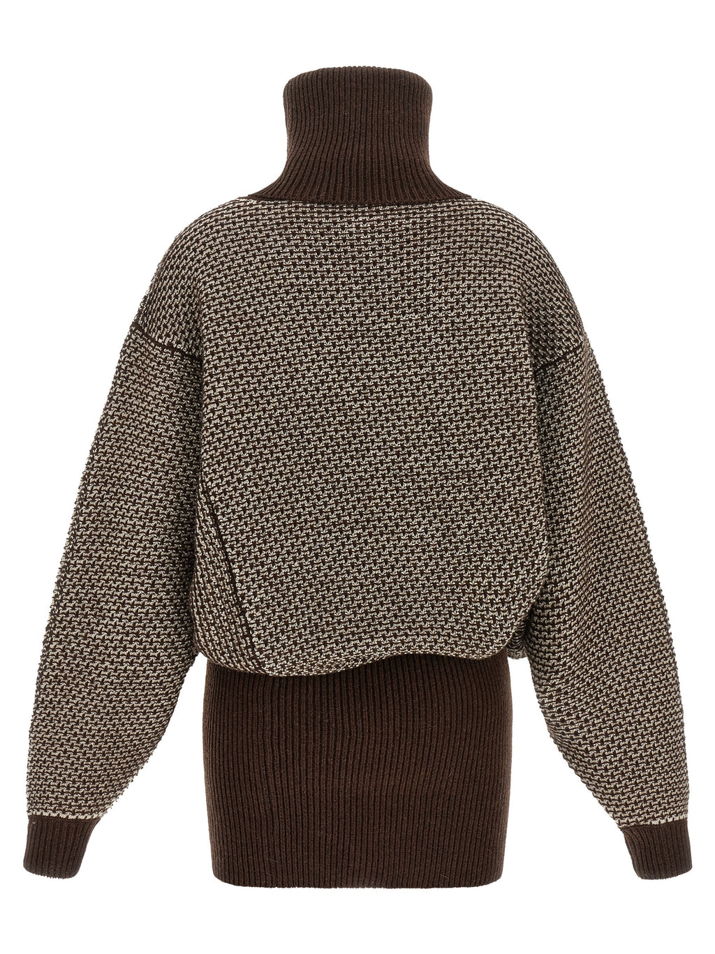 MM6 Maison Margiela Brown Wool Short Dress
