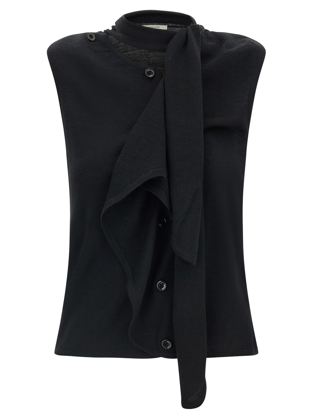 Lemaire Black Wool Sleeveless Jacket