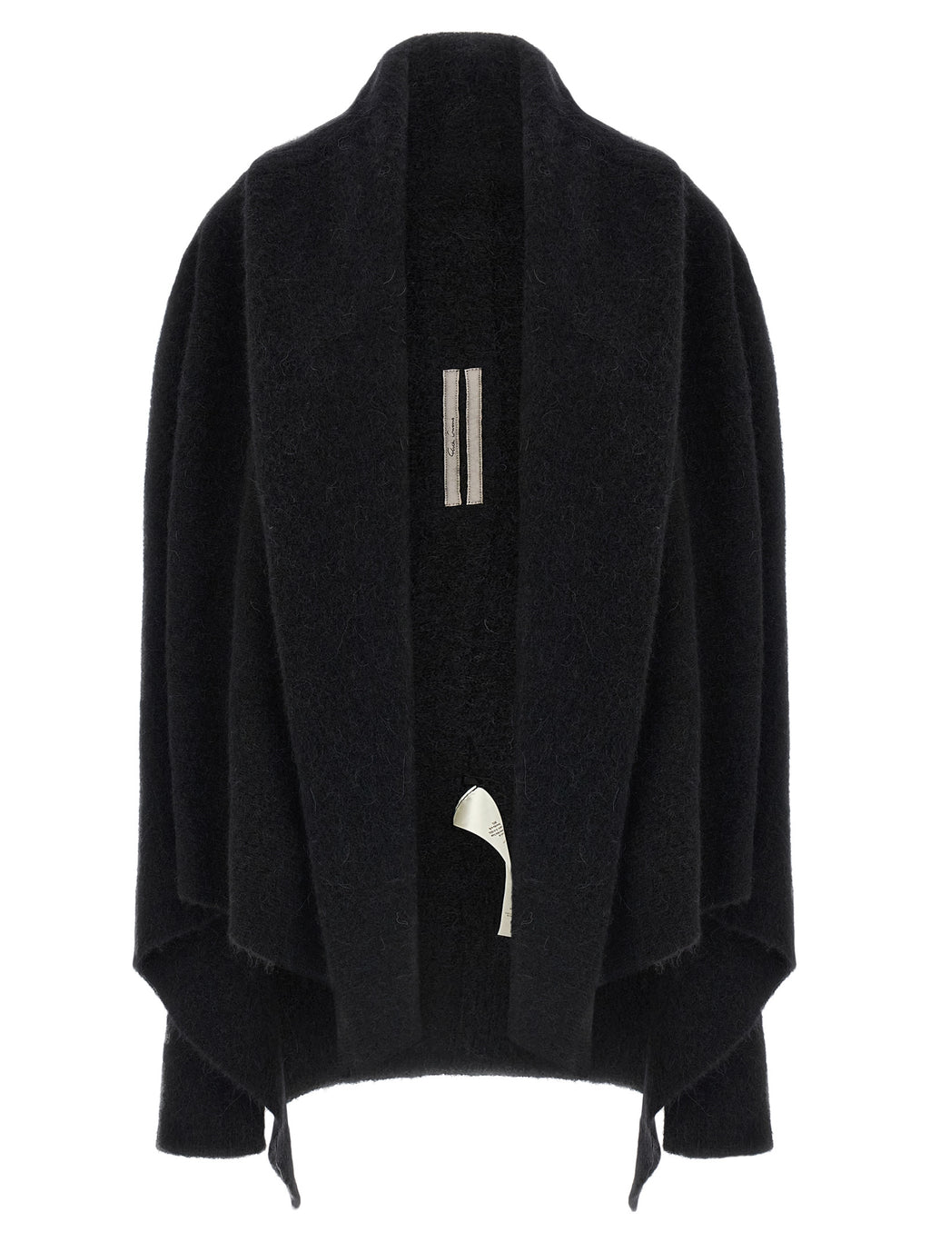 Rick Owens Black Marabou Cardigan