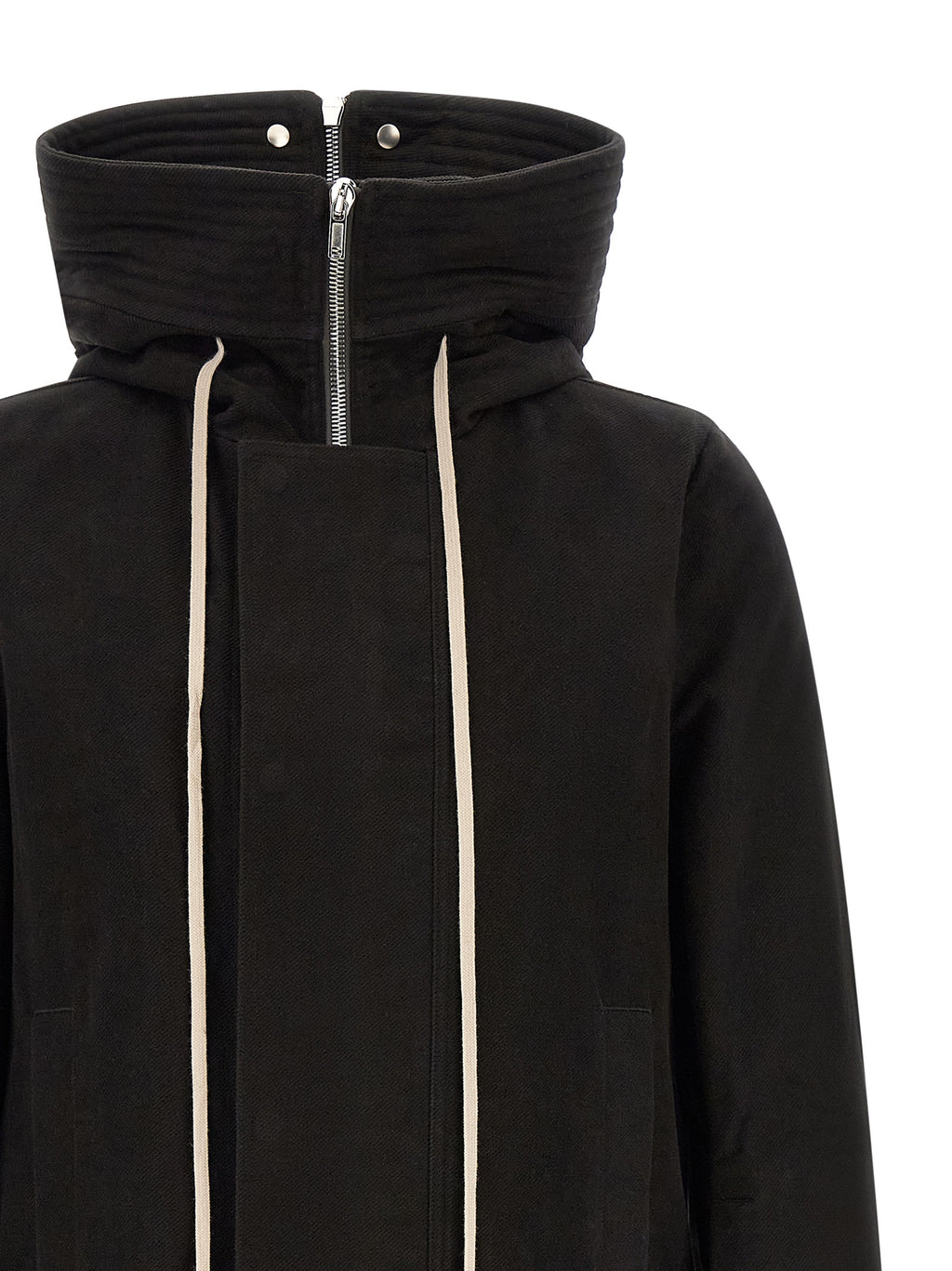 Rick Owens Black Cotton Parka
