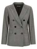 Alberto Biani Gray Wool Blazer