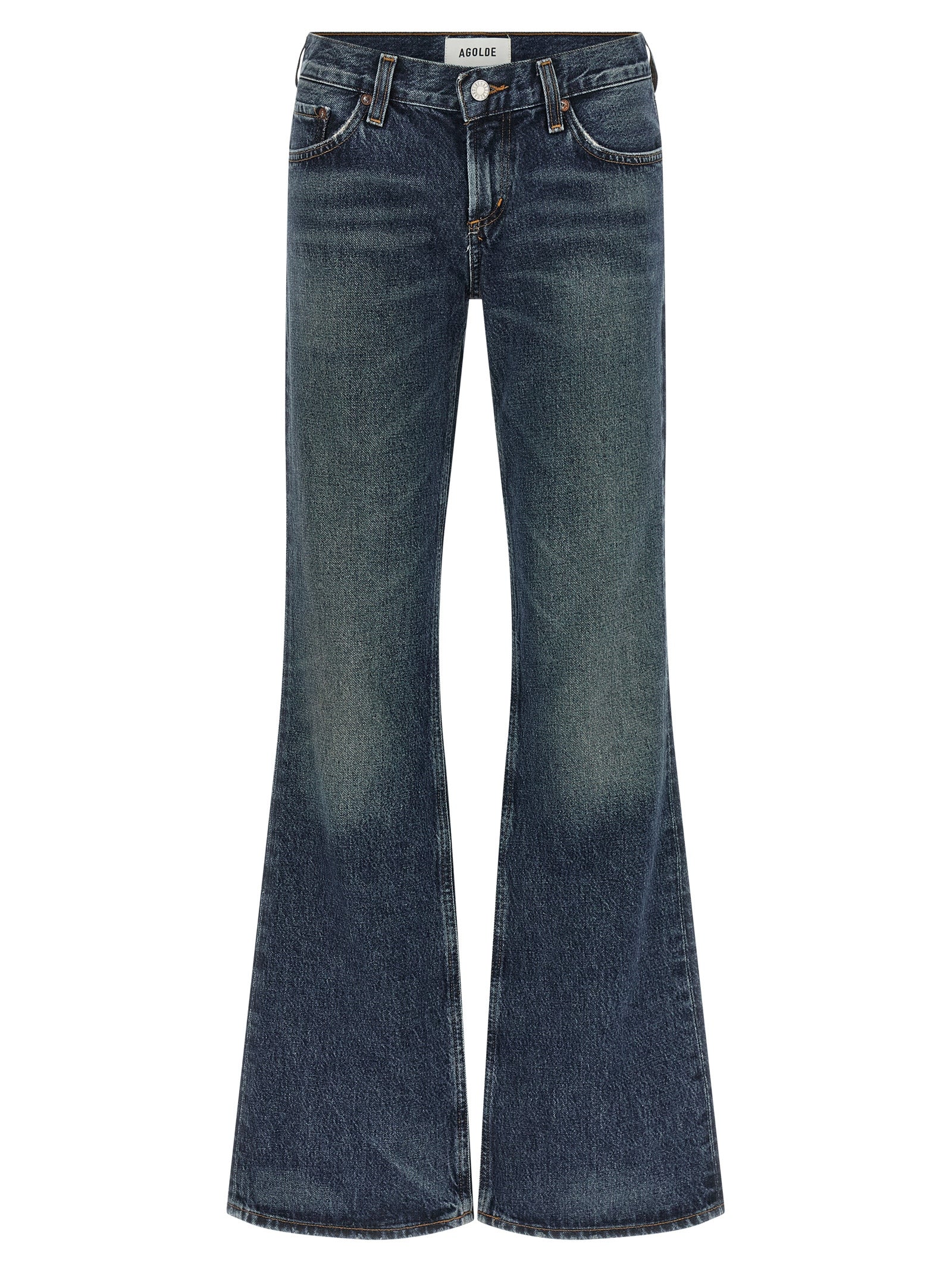 Agolde Blue Cotton Bootcut Jeans