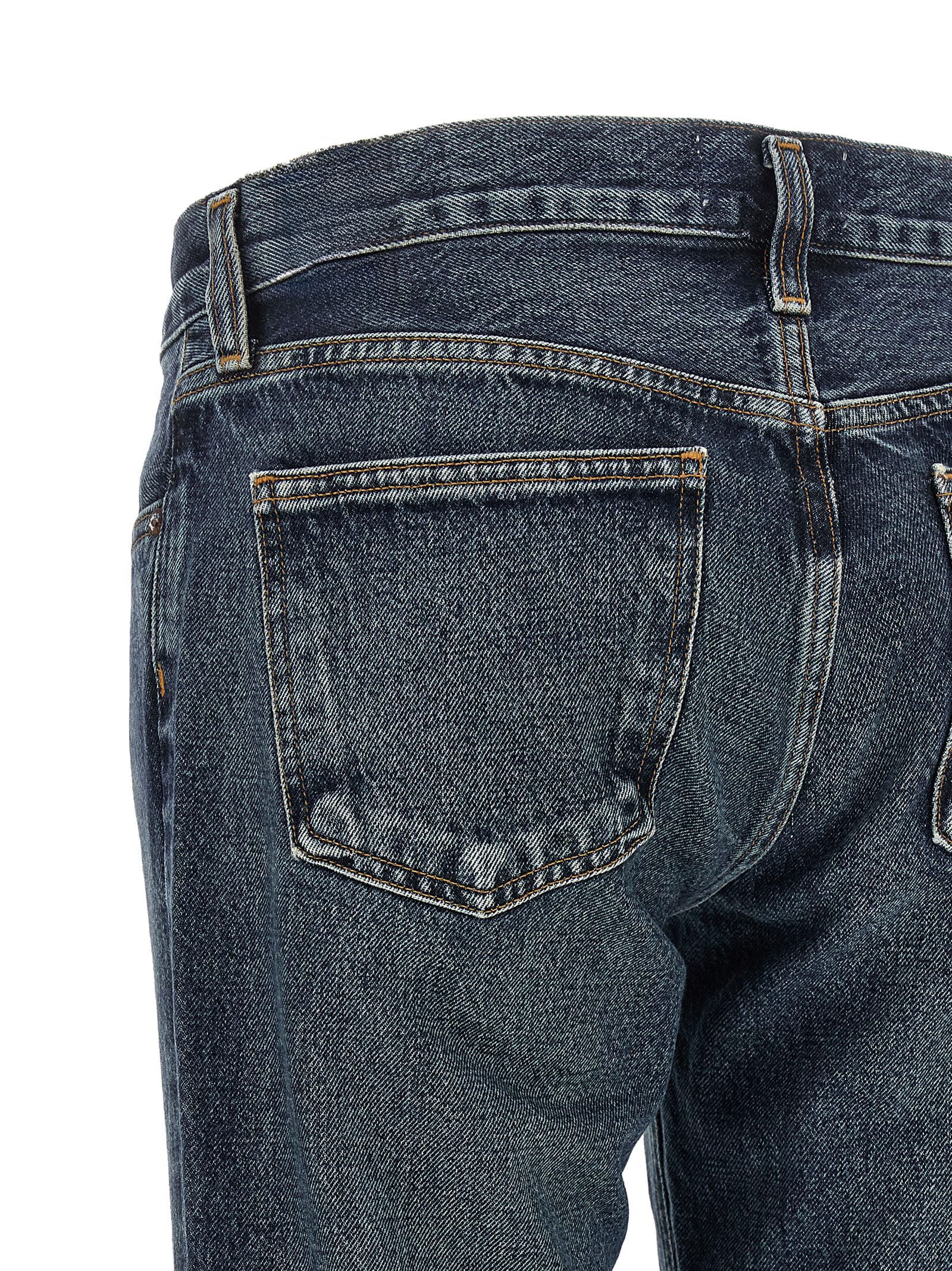Agolde Blue Cotton Bootcut Jeans
