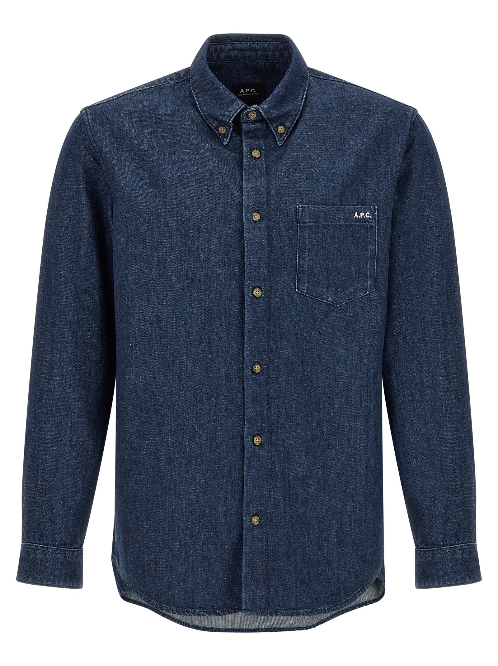 A.P.C. Blue Cotton Blouse