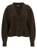 ROTATE BIRGER CHRISTENSEN Brown Wool Cardigan