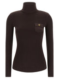 Elisabetta Franchi Brown Lycra Cardigan