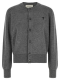 Ami Paris Gray Wool Cardigan