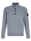 Stone Island Blue Virgin Wool Cardigan