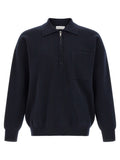 Roberto Collina Blue Merino Wool Polo Shirt
