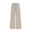 Max Mara White Cotton Casual Pants