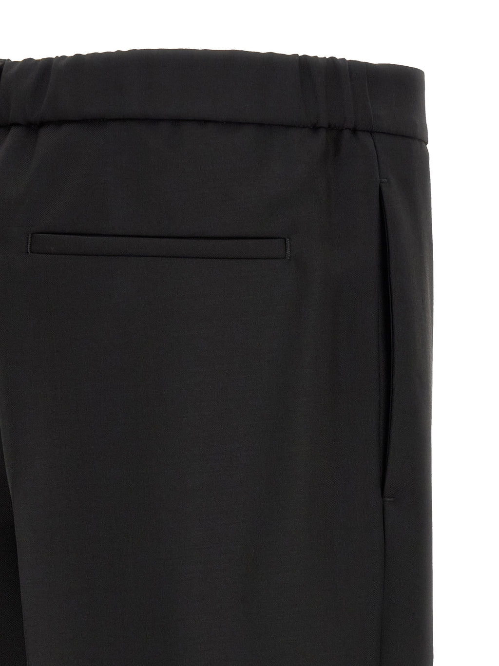 Jil Sander Black Virgin Wool Cropped Pants