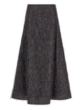 Peserico Blue Viscose Midi Skirt
