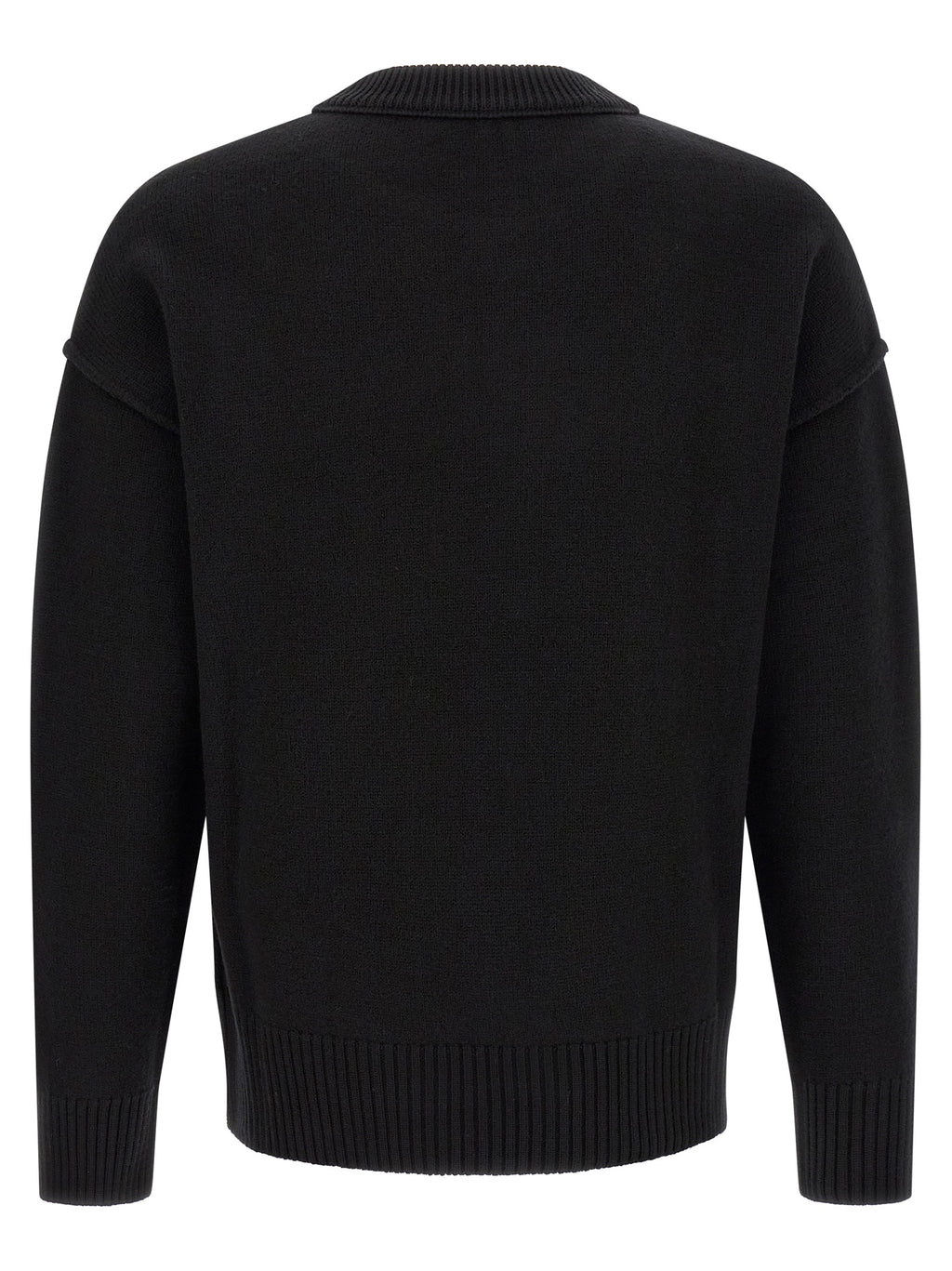 Ami Paris Black Wool Cardigan