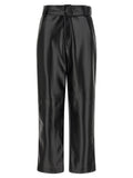 Twinset Black Polyester Cropped Pants