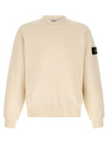 Stone Island White Cotton Sweatshirt