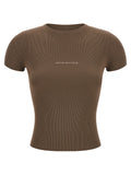 Alexander Wang Brown Polyamide T-Shirt