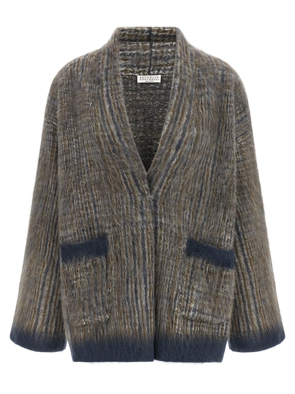Brunello Cucinelli Gray Wool Cardigan