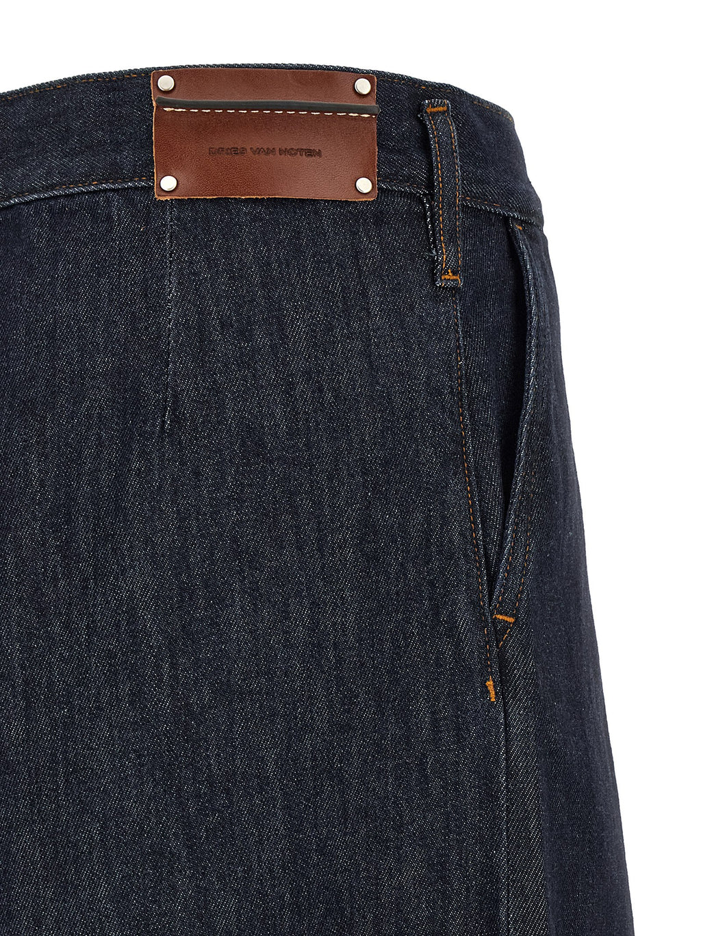 Dries Van Noten Blue Cotton Relaxed Fit Jeans