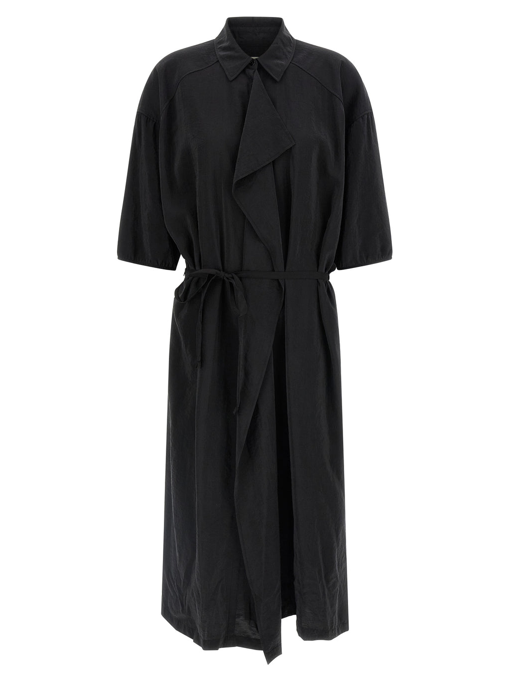 Lemaire Black Silk Midi Dress