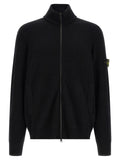Stone Island Black Virgin Wool Cardigan