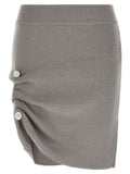 Giuseppe Di Morabito Gray Virgin Wool Long Skirt