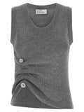 Giuseppe Di Morabito Gray Virgin Wool Sleeveles Sweater