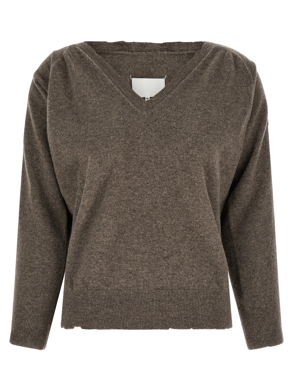 Maison Margiela Brown Virgin Wool Cardigan