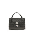 Zanellato Black Calf Leather Bos Taurus Shoulder Bag