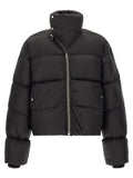 Rick Owens Black Nylon Full-Length Jacket