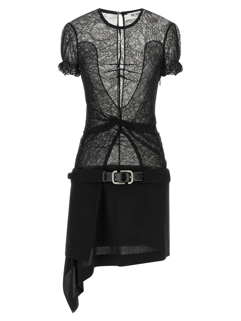 The Attico Black Polyamide Short Dress