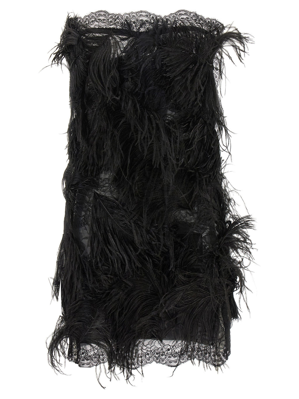 The Attico Black Polyamide Short Dress