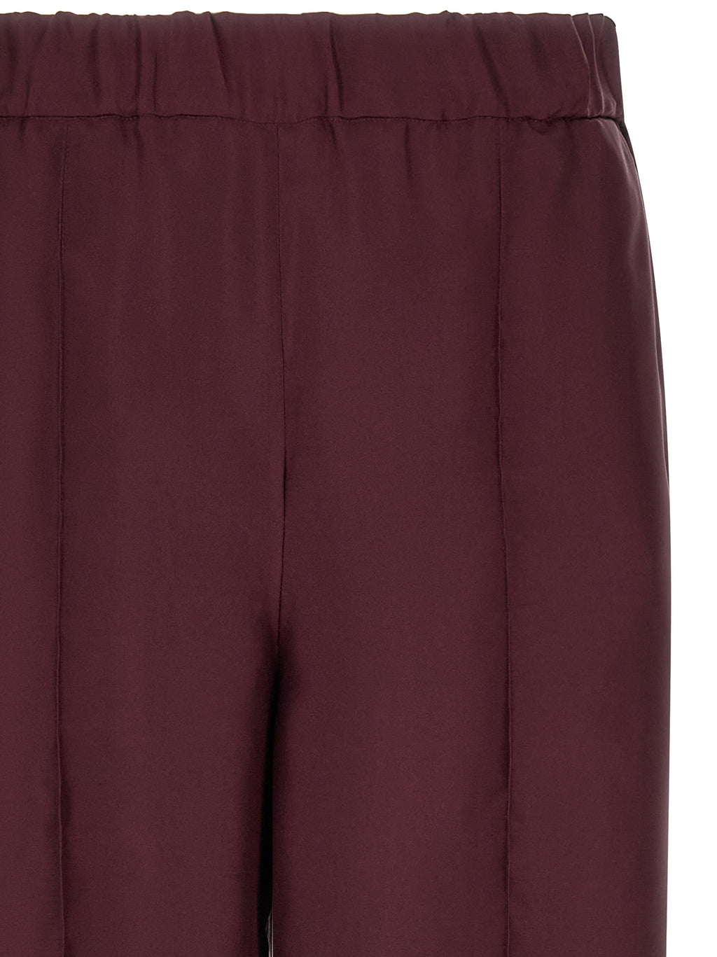 F.R.S. - FOR RESTLESS SLEEPERS Bordeaux Silk Casual Pants