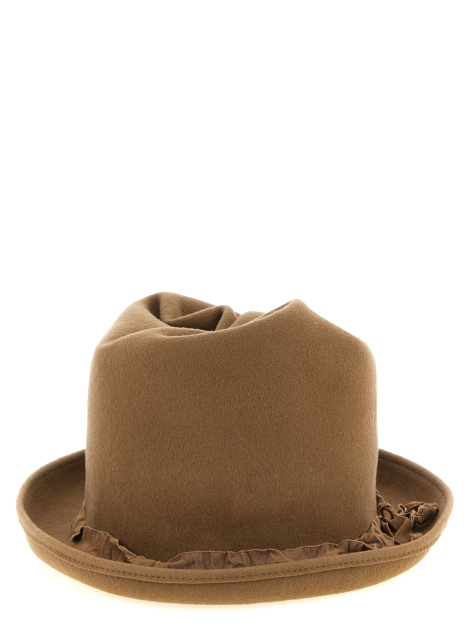 Yohji Yamamoto Beige Wool Fedora