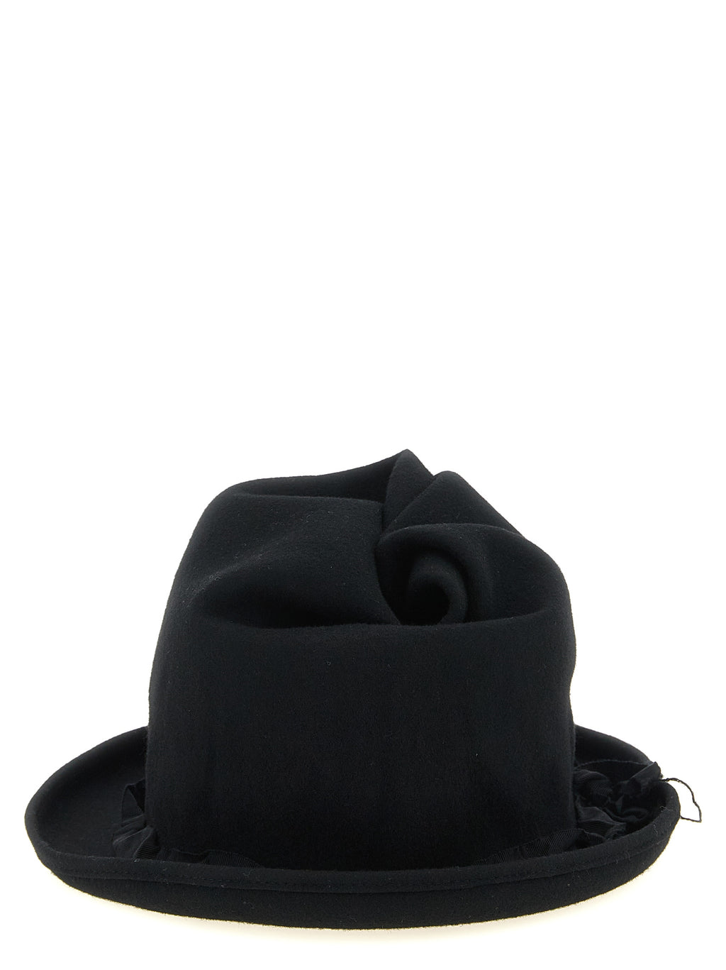 Yohji Yamamoto Black Wool Fedora