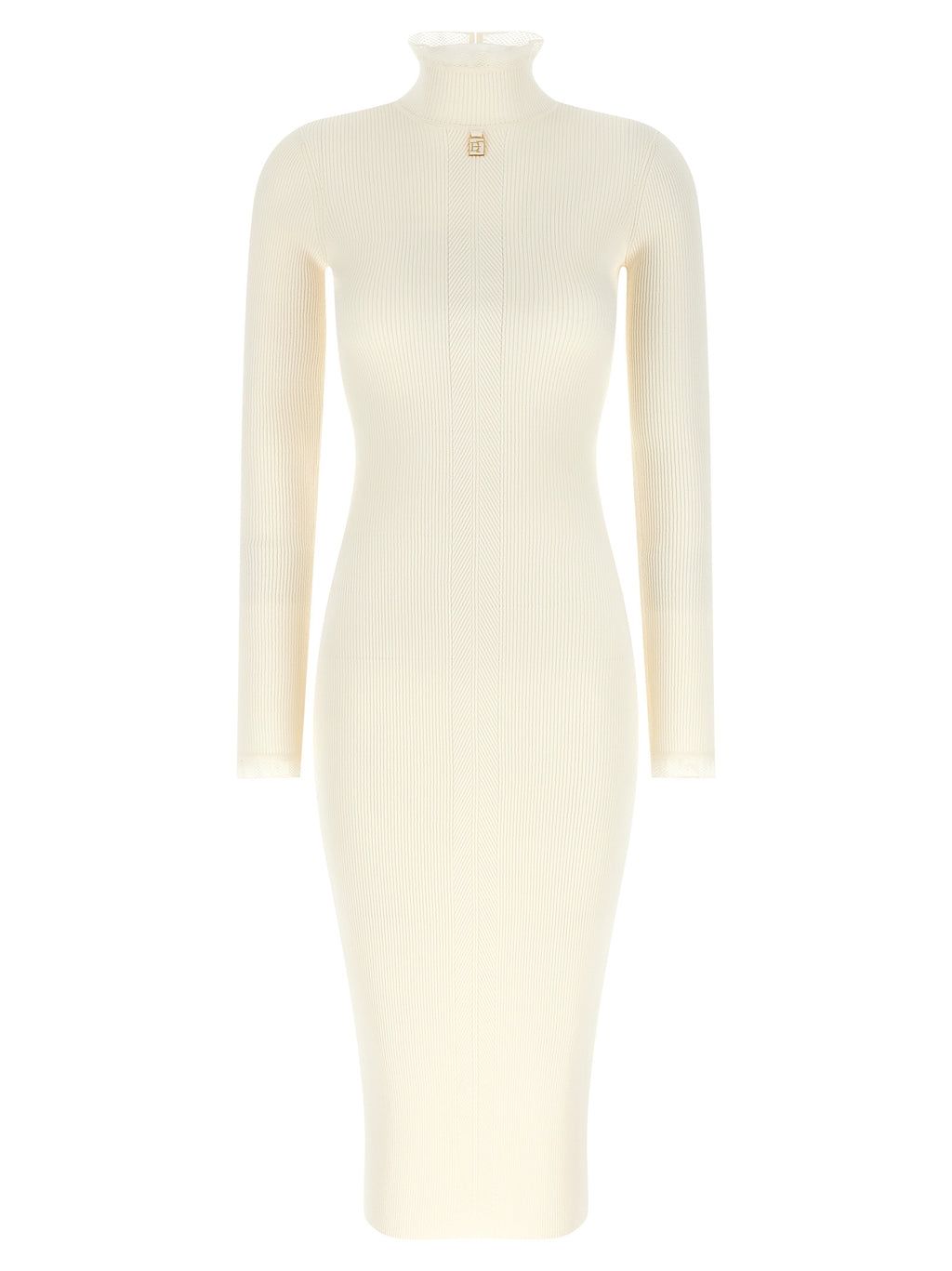 Elisabetta Franchi White Viscose Midi Dress