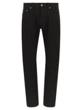 Versace Black Cotton Straight-Leg Jeans