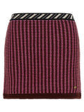 Versace Multicolor Virgin Wool Long Skirt