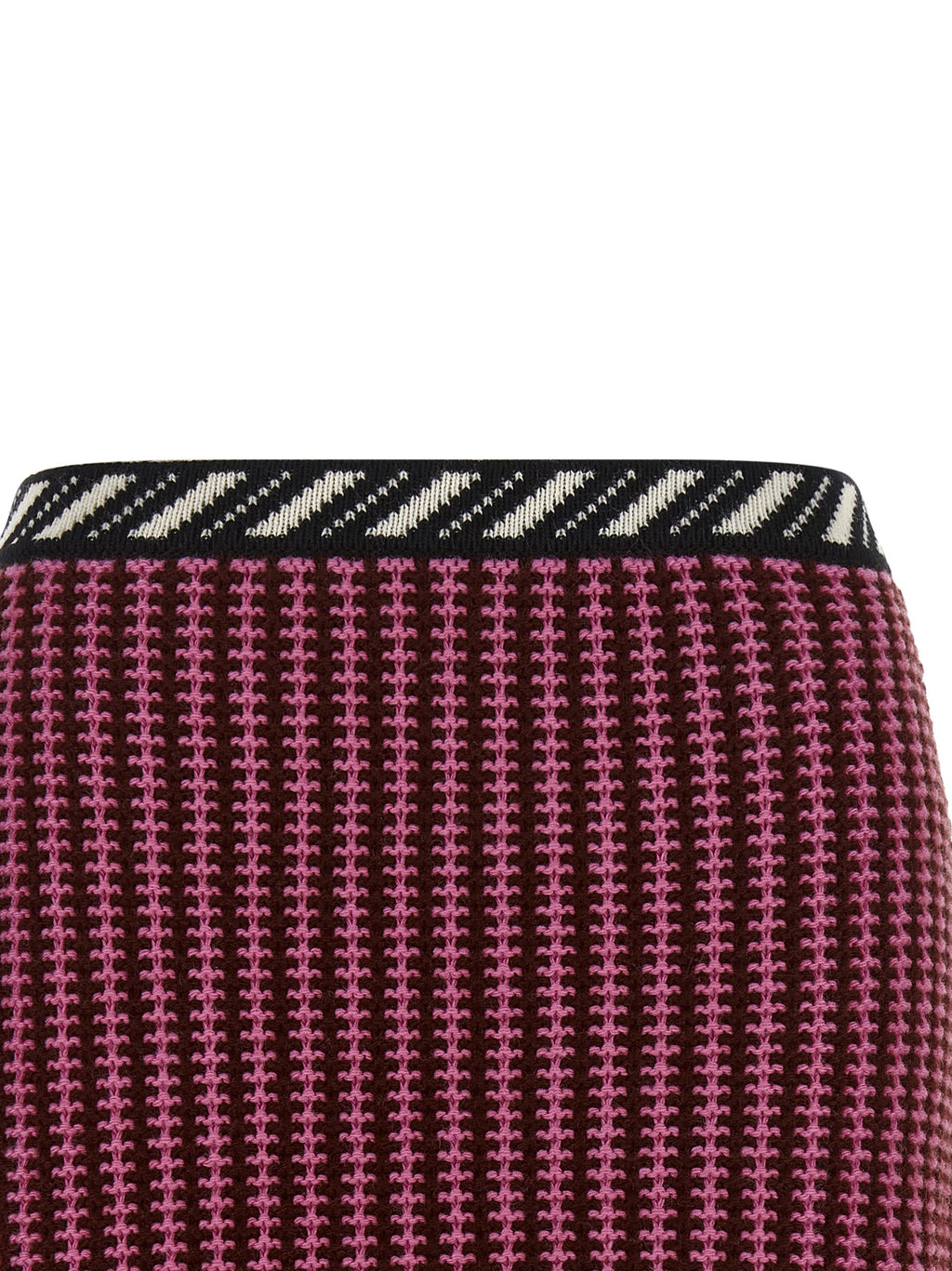 Versace Multicolor Virgin Wool Long Skirt