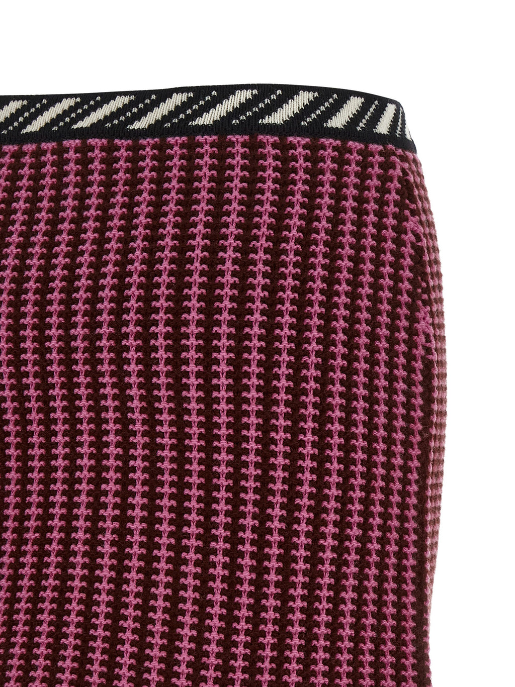 Versace Multicolor Virgin Wool Long Skirt