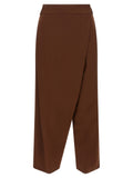 Alberto Biani Brown Wool Cropped Pants