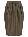 Stella McCartney Brown Polyester Midi Skirt