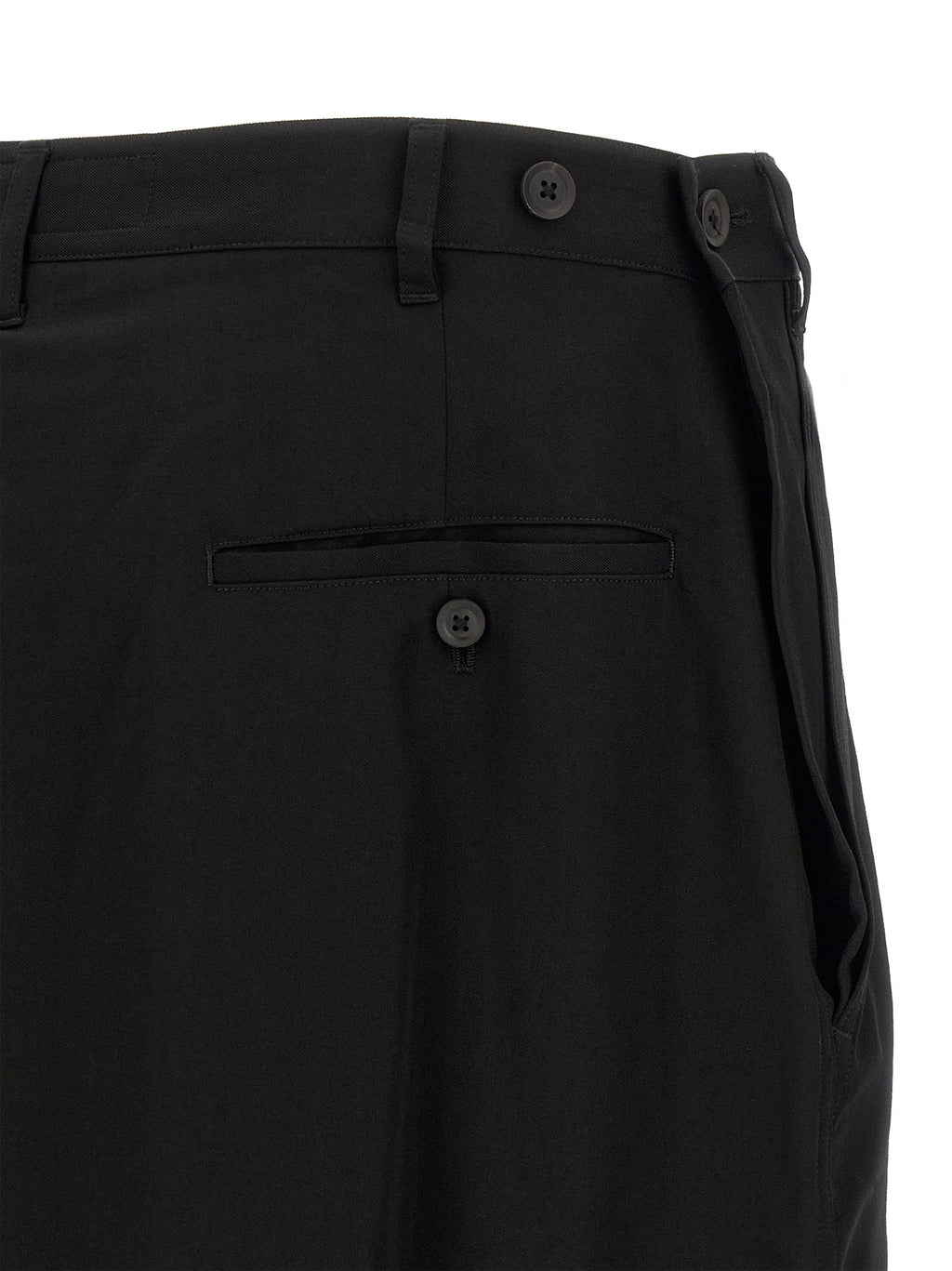 Yohji Yamamoto Black Wool Casual Pants