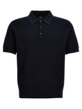 Brioni Blue Cotton Polo Shirt