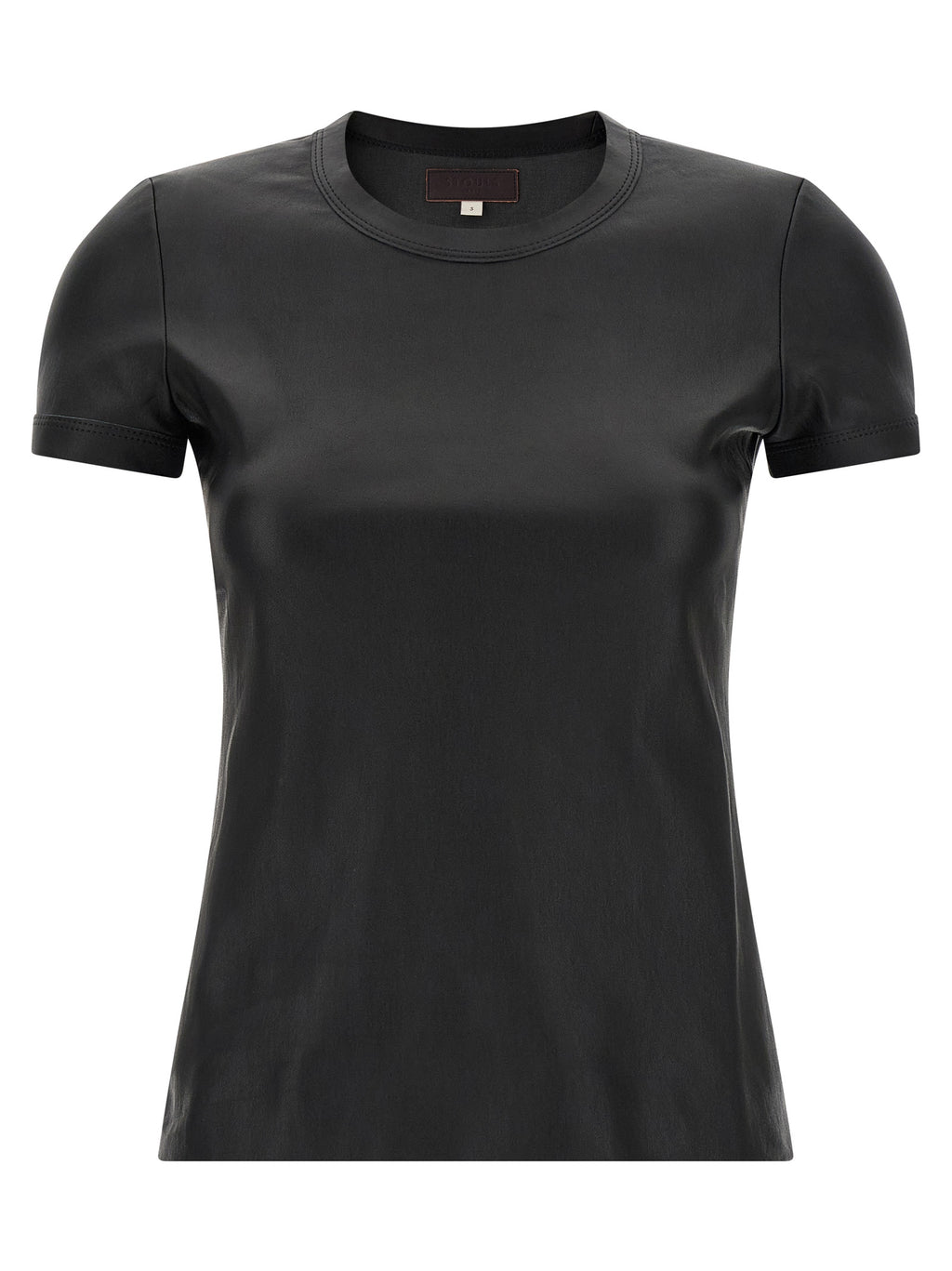 STOULS Black Lamb Leather T-Shirt