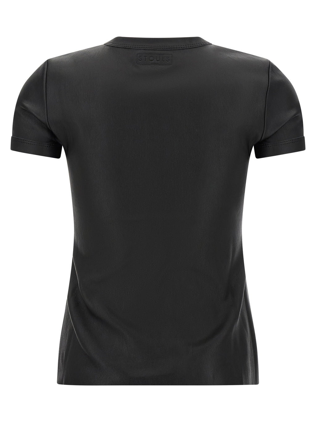 STOULS Black Lamb Leather T-Shirt