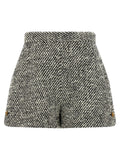 Versace Bicolor Virgin Wool Bermuda Shorts